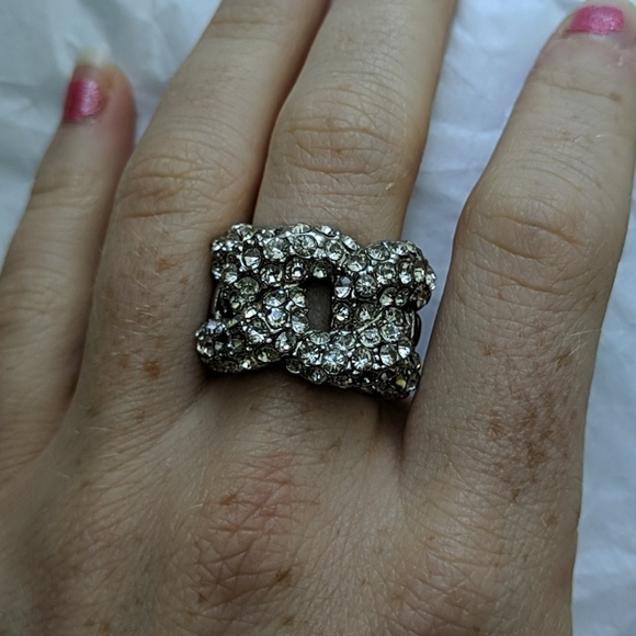 Charming Charlie Chunky Rhinestone Ring - Picture 3 of 5